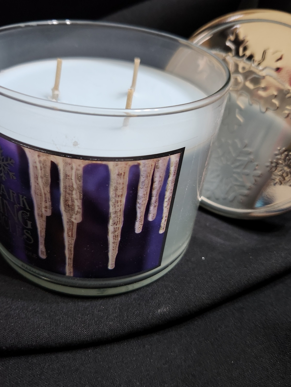 Bath & Body Works Sparkling Icicles Scented Candle - Purple & Silver